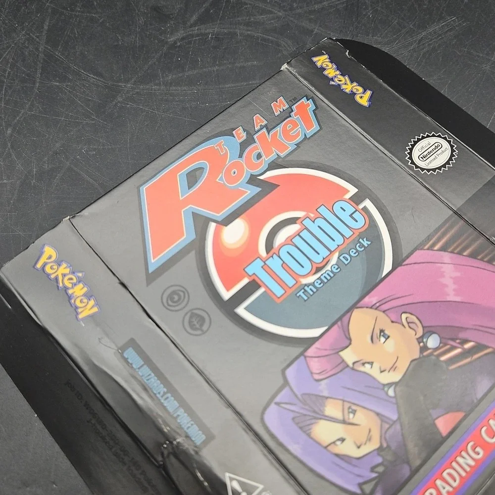 Pokemon WOTC Team Rocket Trouble Theme Deck Empty Box NO CARDS